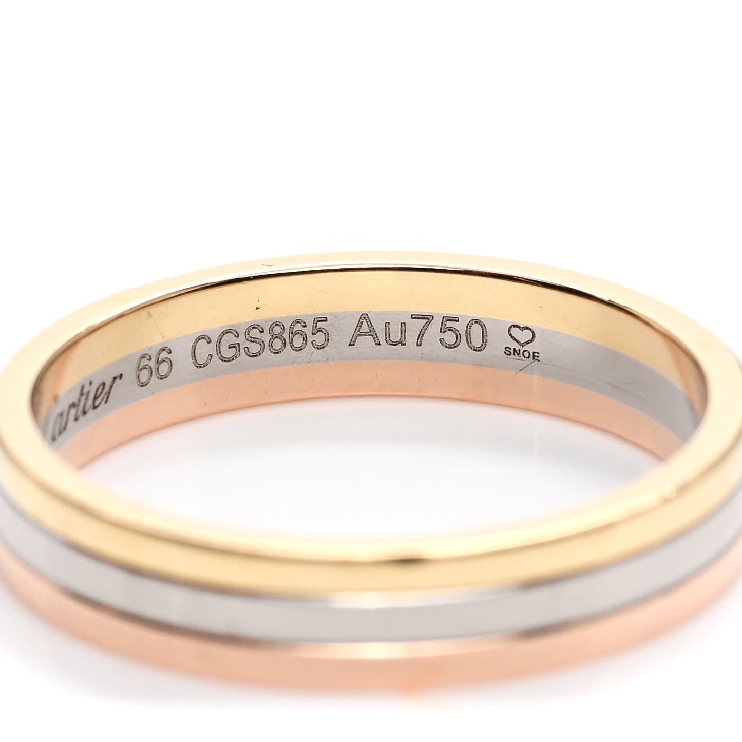 18K Pink White Yellow Gold 4.8mm Vendome Louis Cartier Wedding Band Ring 66 11.5