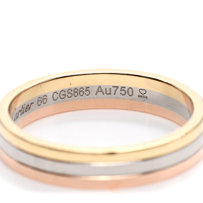 Cartier 18K Pink White Yellow Gold 4.8mm Vendome Louis Cartier Wedding Band Ring 66 11.5 5 of 5