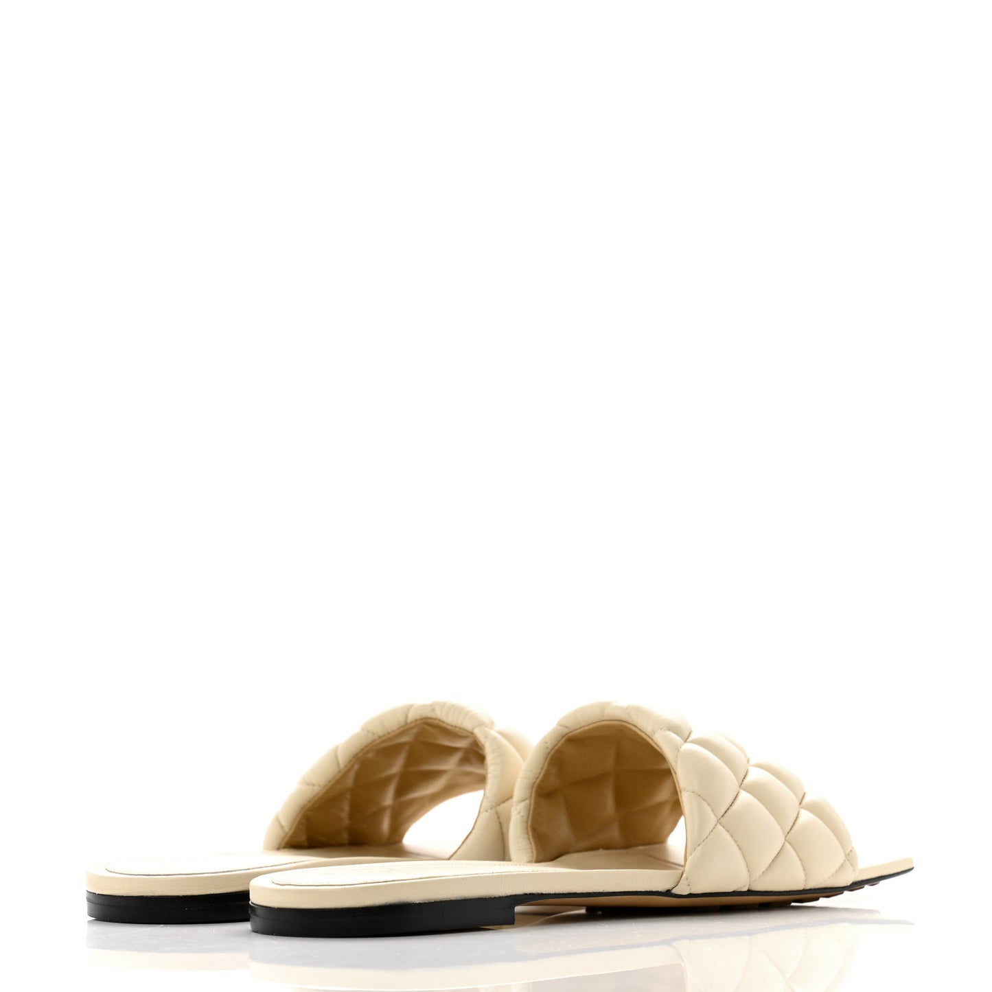 Nappa Matelasse Padded Flat Sandals 40.5 Sea Salt