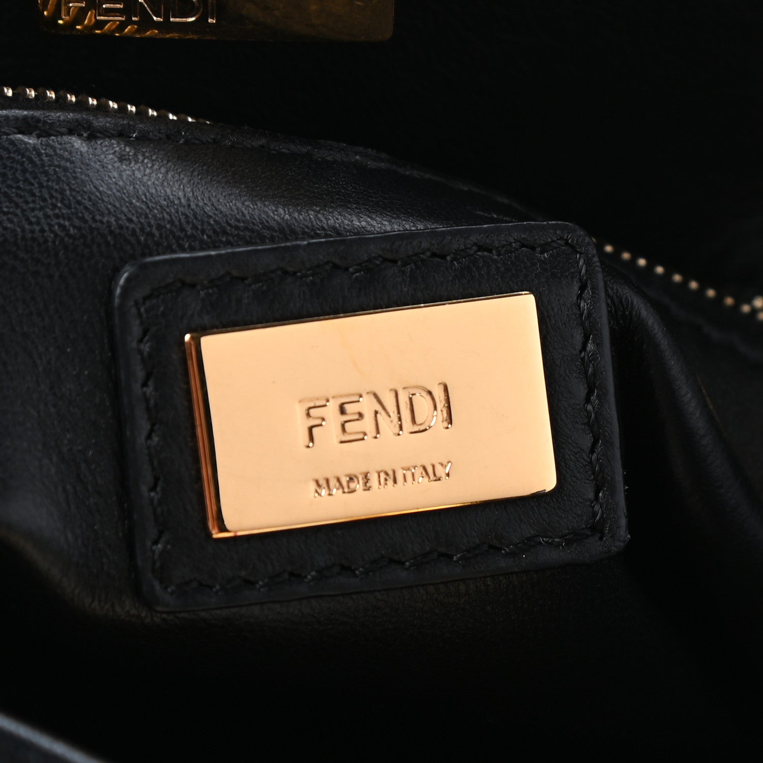Fendi Nappa Mini Peekaboo Iconic Satchel Black 6 of 8
