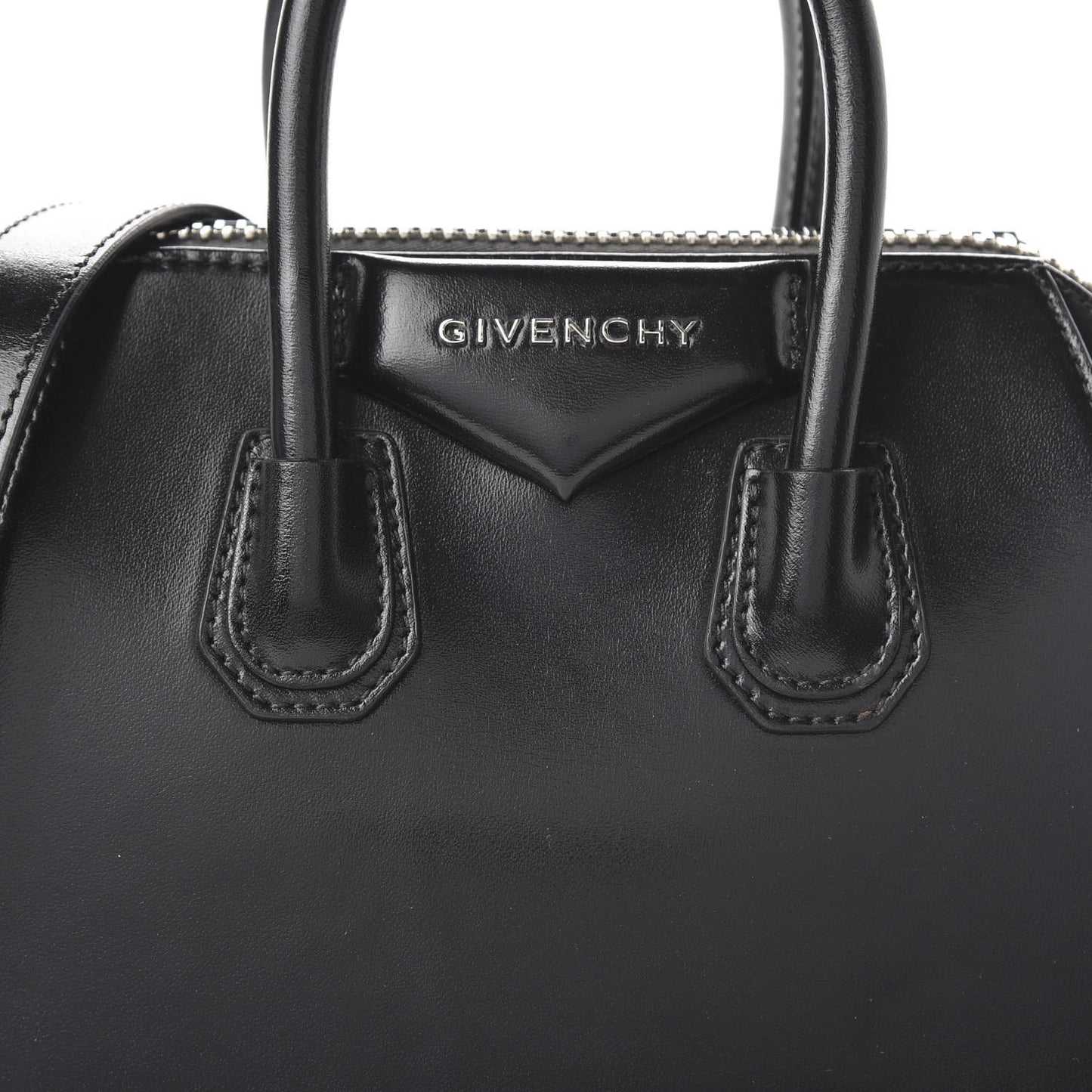 Shiny Lord Calfskin Mini Antigona Black