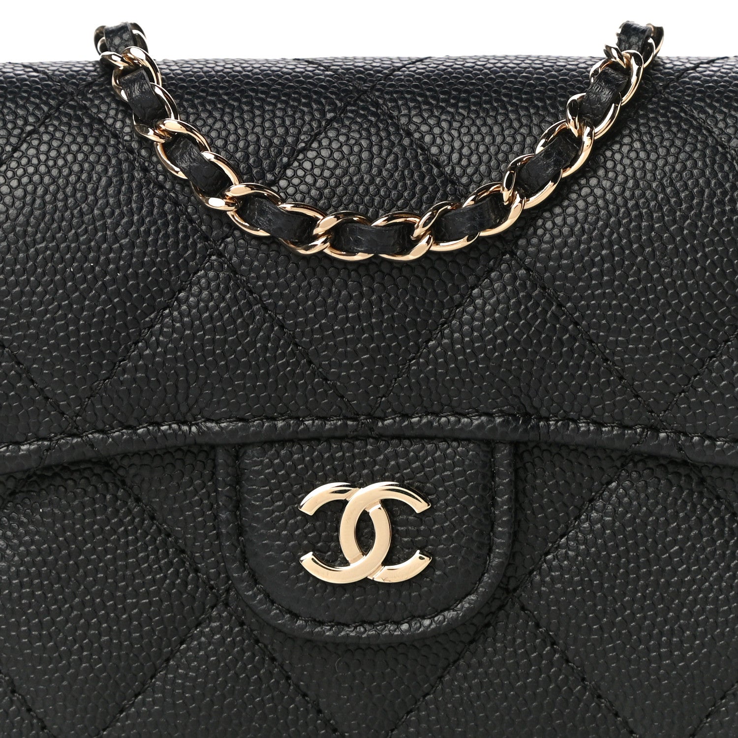 Chanel Caviar Quilted Flap Card Holder On Chain Black 11 of 11