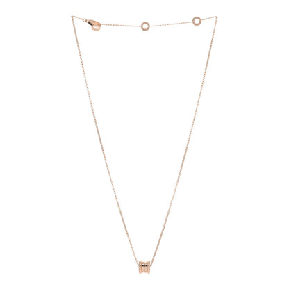 Bulgari 18K Rose Gold Mini B.Zero1 Pendant Necklace 2 of 4