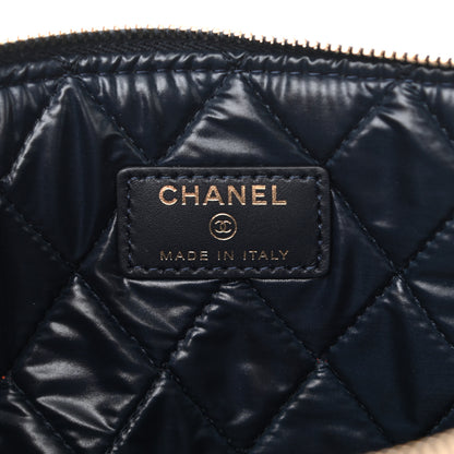 Chanel Nylon Quilted Medium Cat Emoticon Cosmetic Case Navy 6 of 8