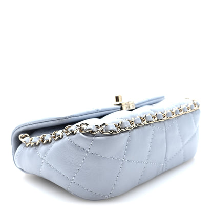 Chanel Lambskin Quilted Chain Around Flap Light Grey 4 of 11