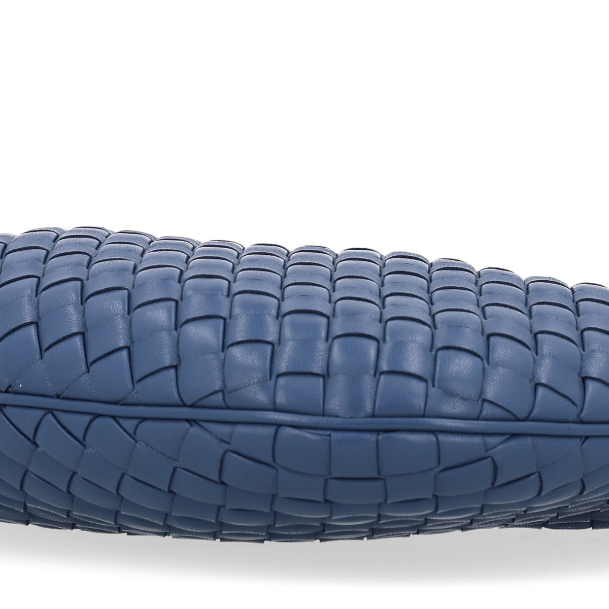 Supple Nappa Intrecciato Padded Small Veneta Hobo Blue Venezia