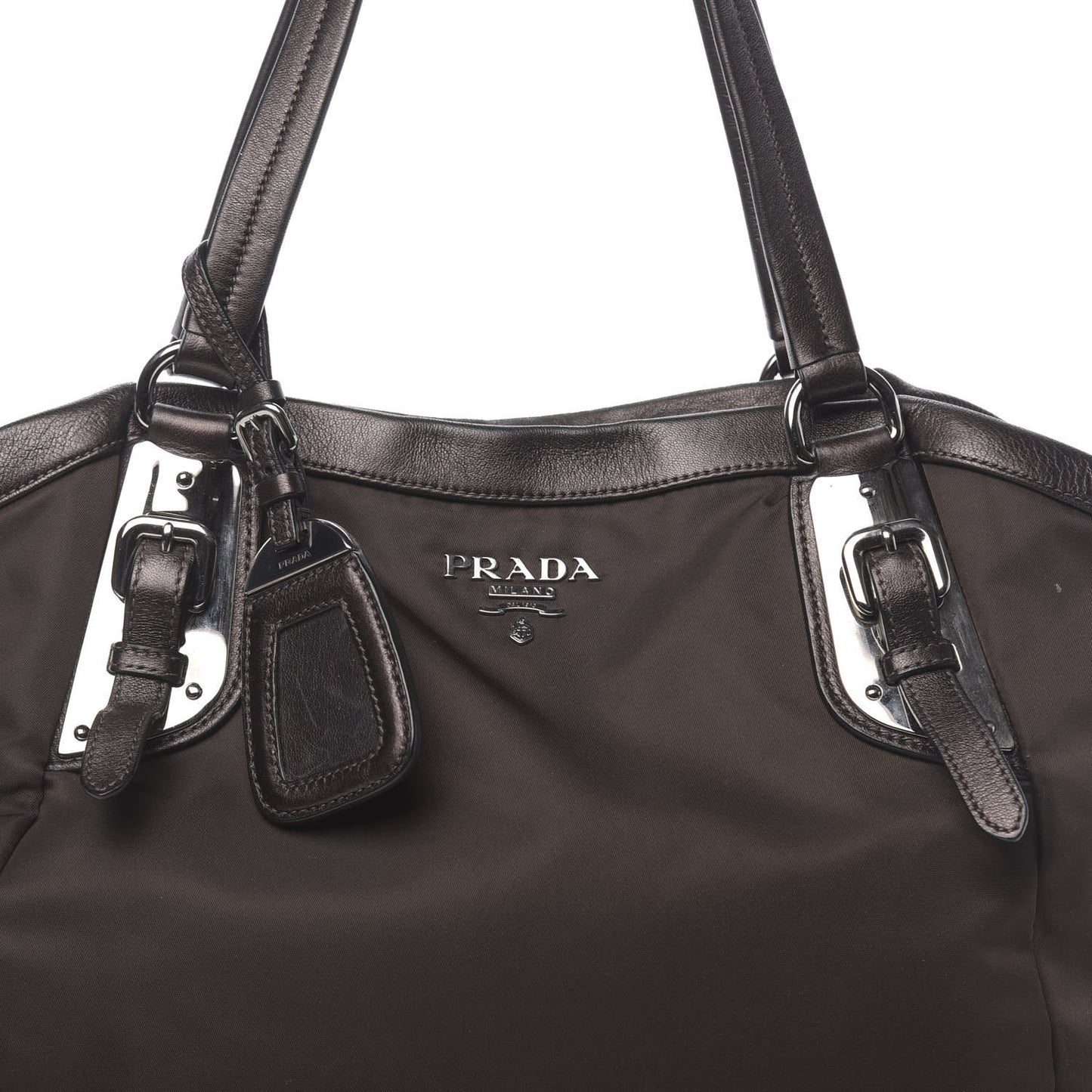 Tessuto Nylon Nappa Zip Around Shopping Bag Moro Mordore