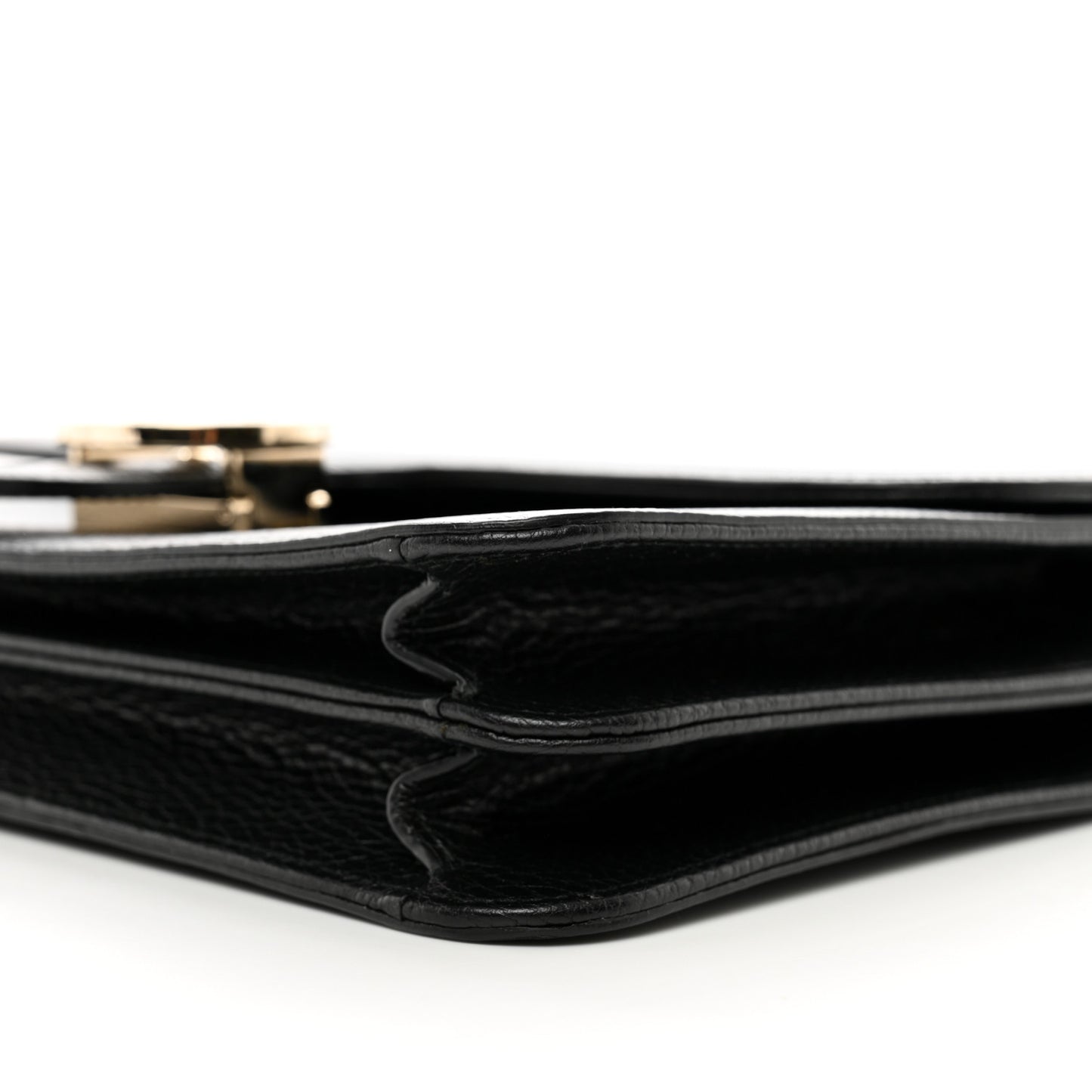 Dollar Calfskin Interlocking G Shoulder Bag Black