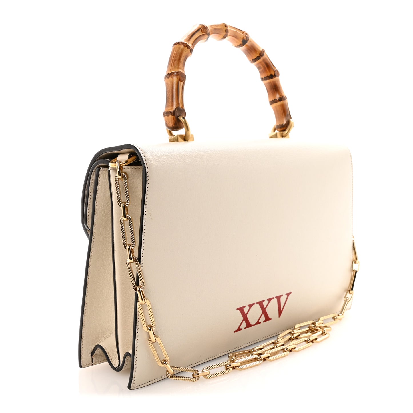 Calfskin Snakeskin Studded Medium Ottilia Top Handle Bag White