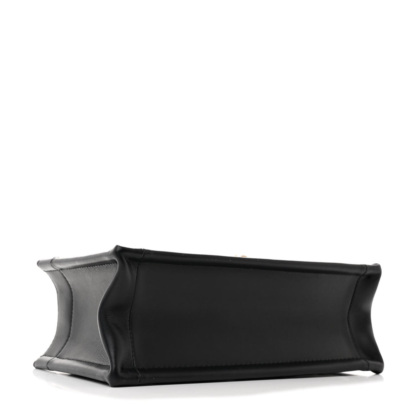 Calfskin Macrocannage Mini Book Tote Black