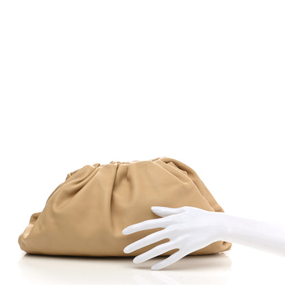 Bottega Veneta Smooth Butter Calf The Pouch Oversized Clutch Almond 2 of 9