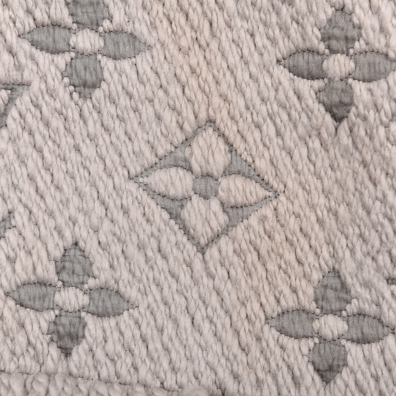 Louis Vuitton Wool Silk Logomania Scarf Pearl Grey 4 of 4