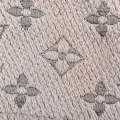 Louis Vuitton Wool Silk Logomania Scarf Pearl Grey 4 of 4