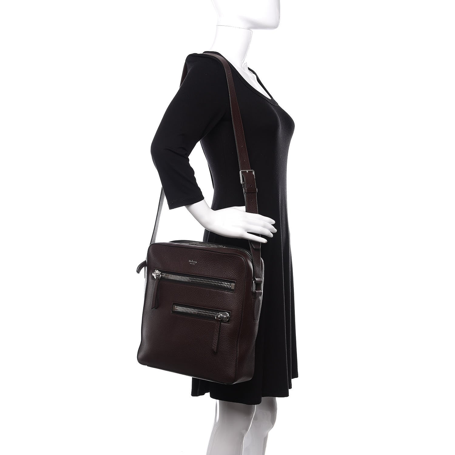 Mulberry Grained Calfskin Small Kenrick Reporter Chocolate 2 of 27
