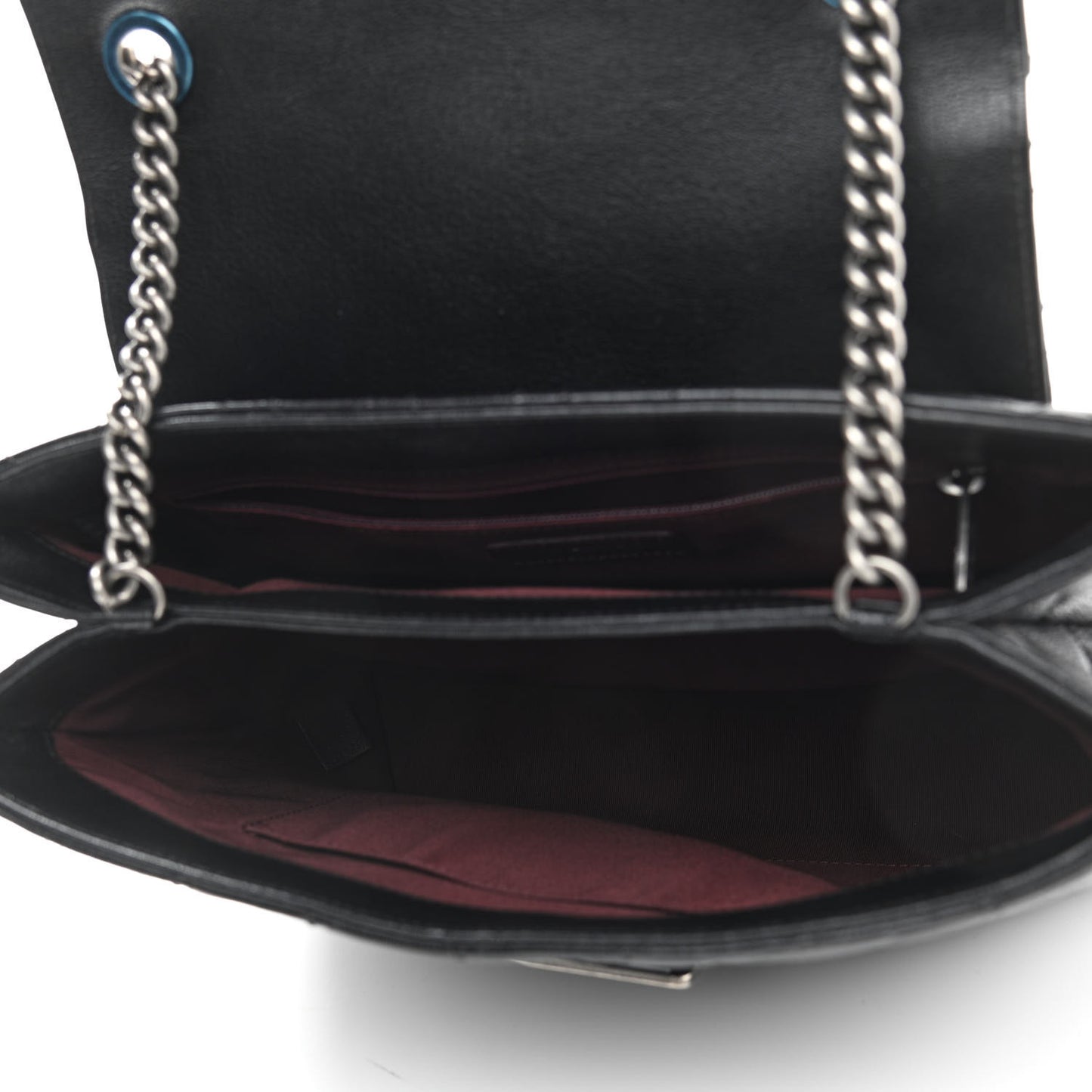 Goatskin Quilted Small CC University Shopping Tote Black