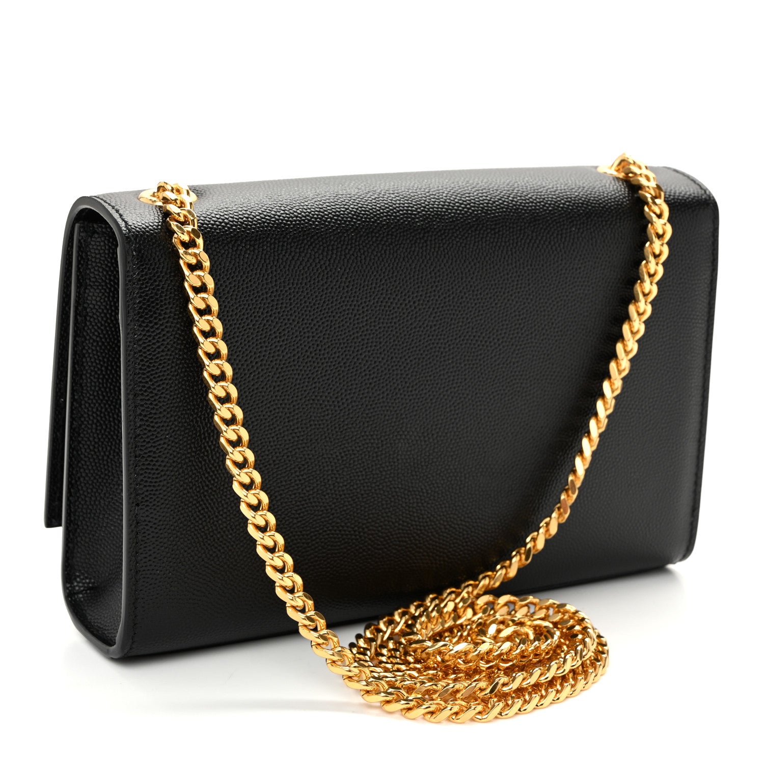 Saint Laurent Grain De Poudre Small Monogram Kate Satchel Black 3 of 9