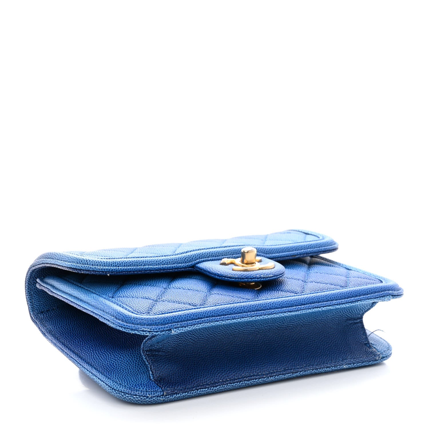 Chanel Caviar Quilted Sunset On The Sea Waist Bag Blue 4 of 13