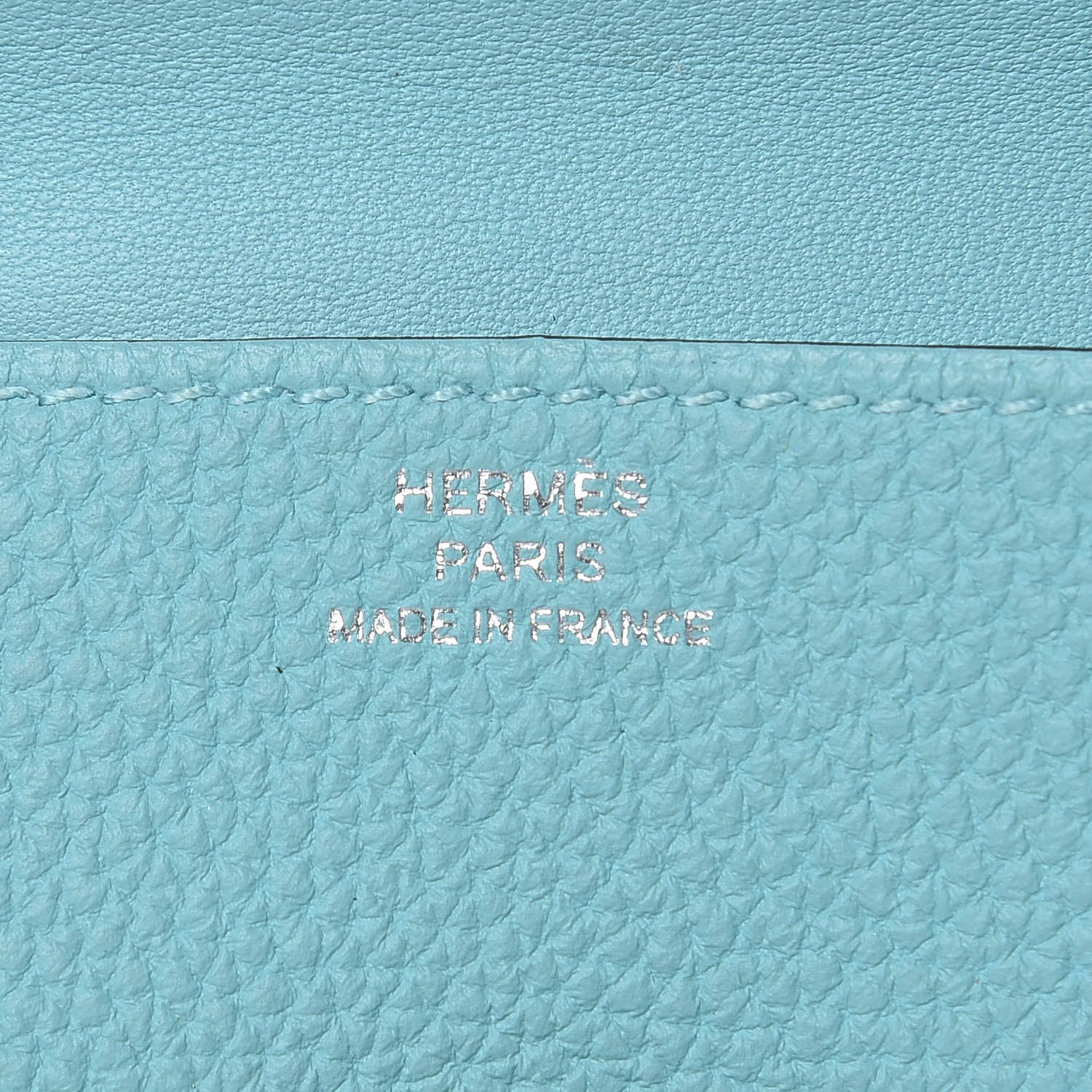 Hermes Togo Dogon Card Case Key Holder Bleu Atoll 5 of 8