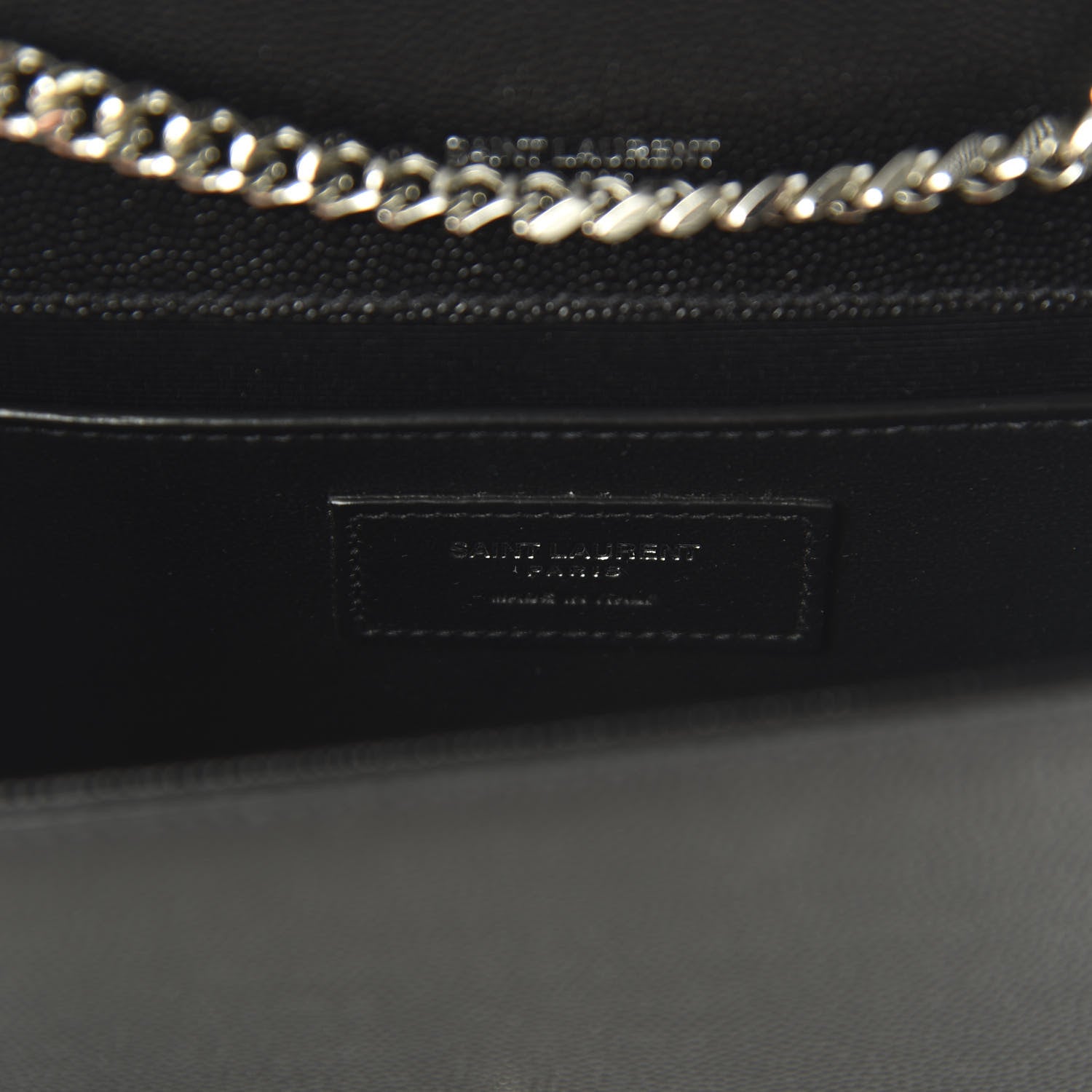 Saint Laurent Grain De Poudre Small Monogram Kate Satchel Black 8 of 9