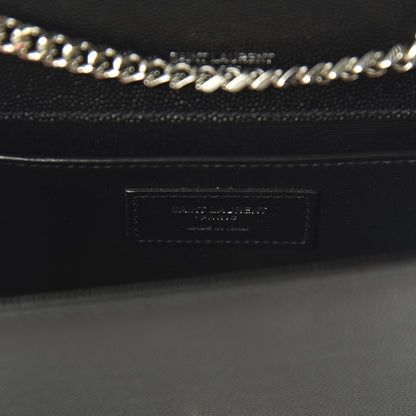 Saint Laurent Grain De Poudre Small Monogram Kate Satchel Black 8 of 9