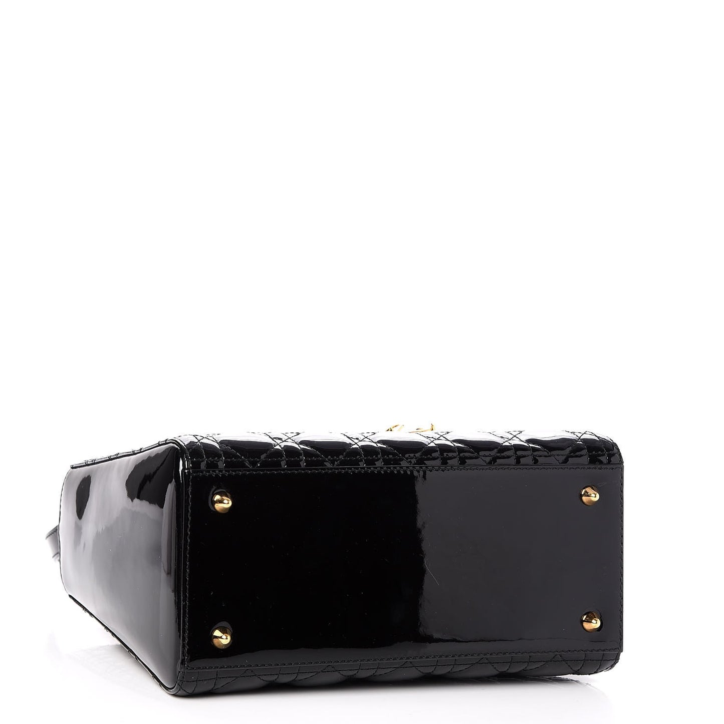 Patent Cannage Medium Lady Dior Black