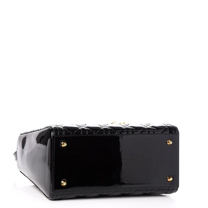 Christian Dior Patent Cannage Medium Lady Dior Black 4 of 7