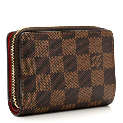 Louis Vuitton Damier Ebene Lou Zippy Compact Wallet Cerise Red 2 of 6