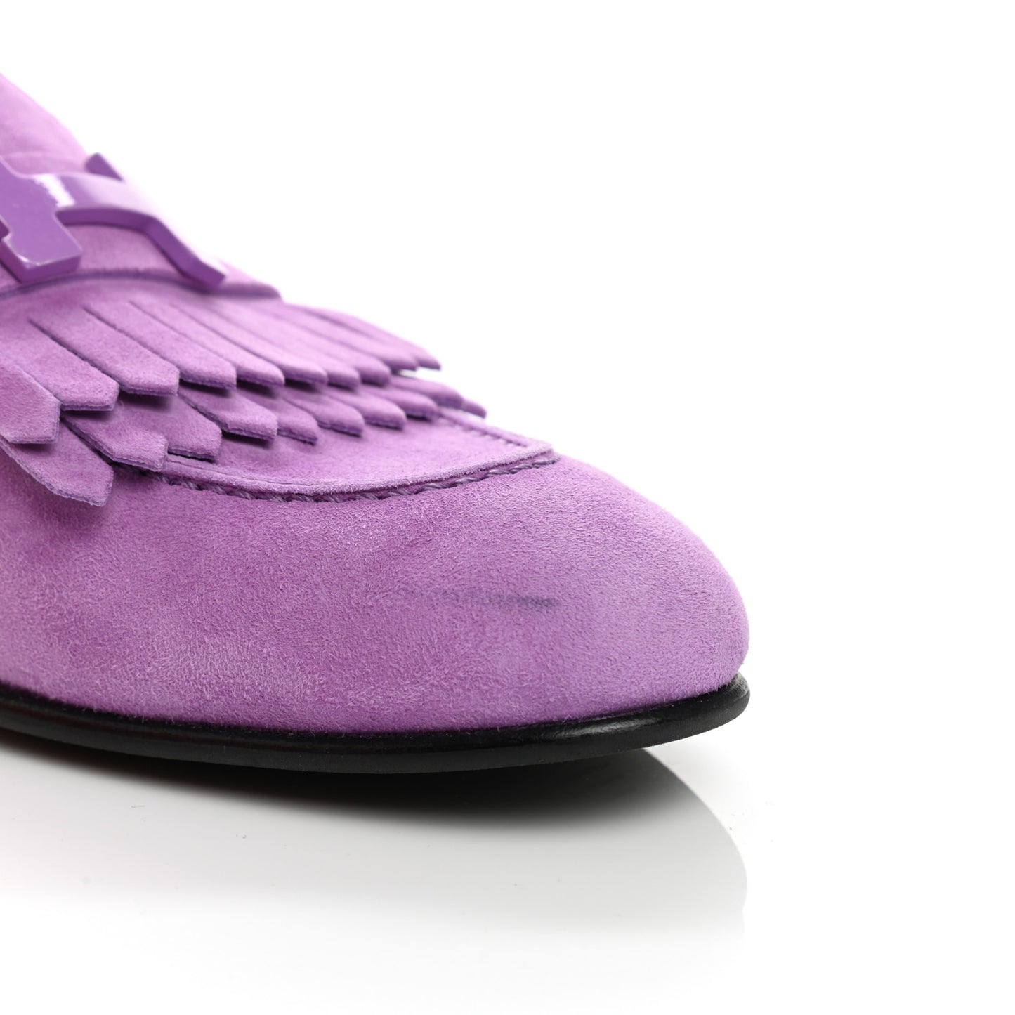 Suede Goatskin Womens Royal Loafers 39 Violet Parme