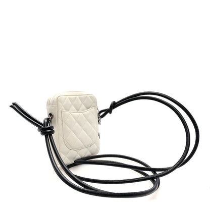 Chanel Calfskin Quilted Cambon Small Messenger White Black 3 of 10