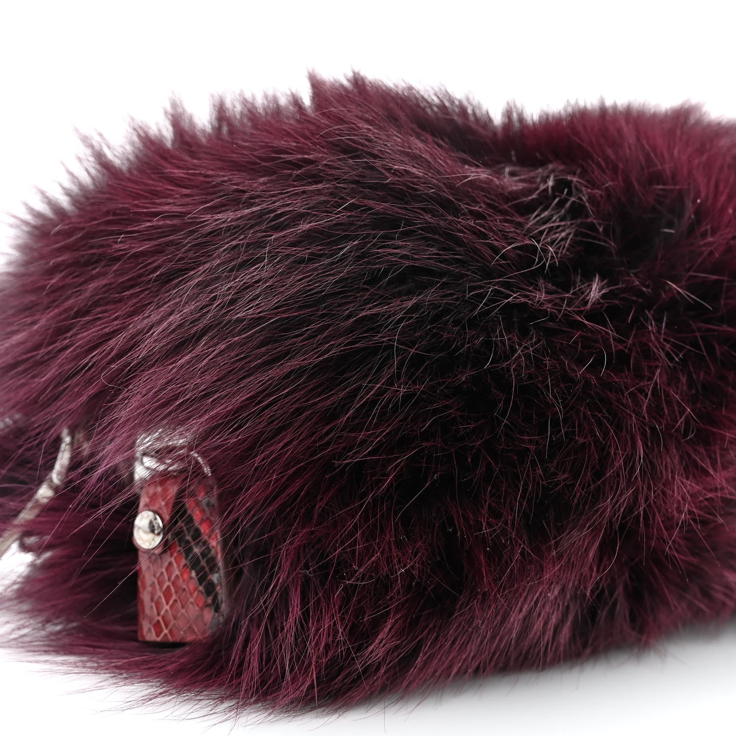 Prada Fox Fur Snakeskin Chain Bag 10 of 11