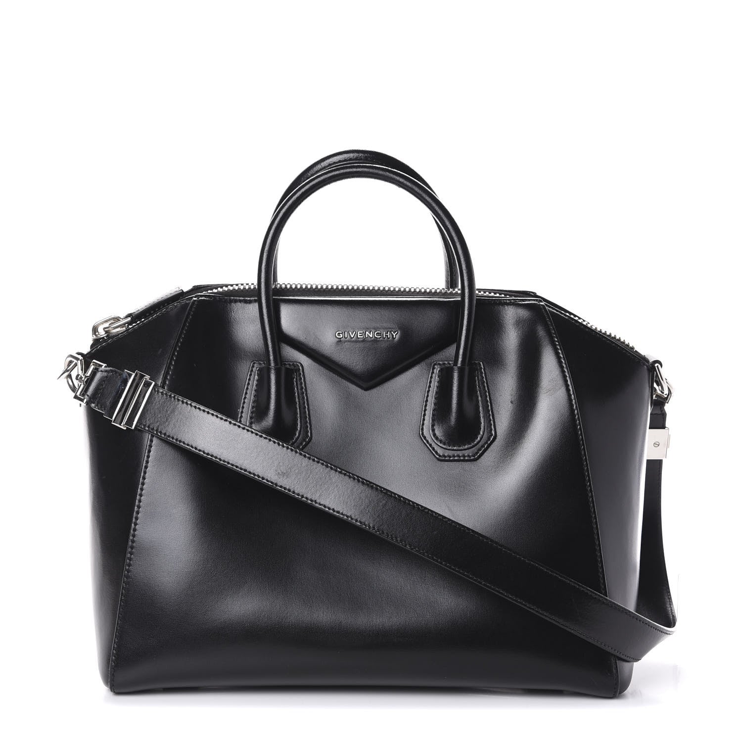 Givenchy Shiny Lord Calfskin Medium Antigona Black 1 of 10