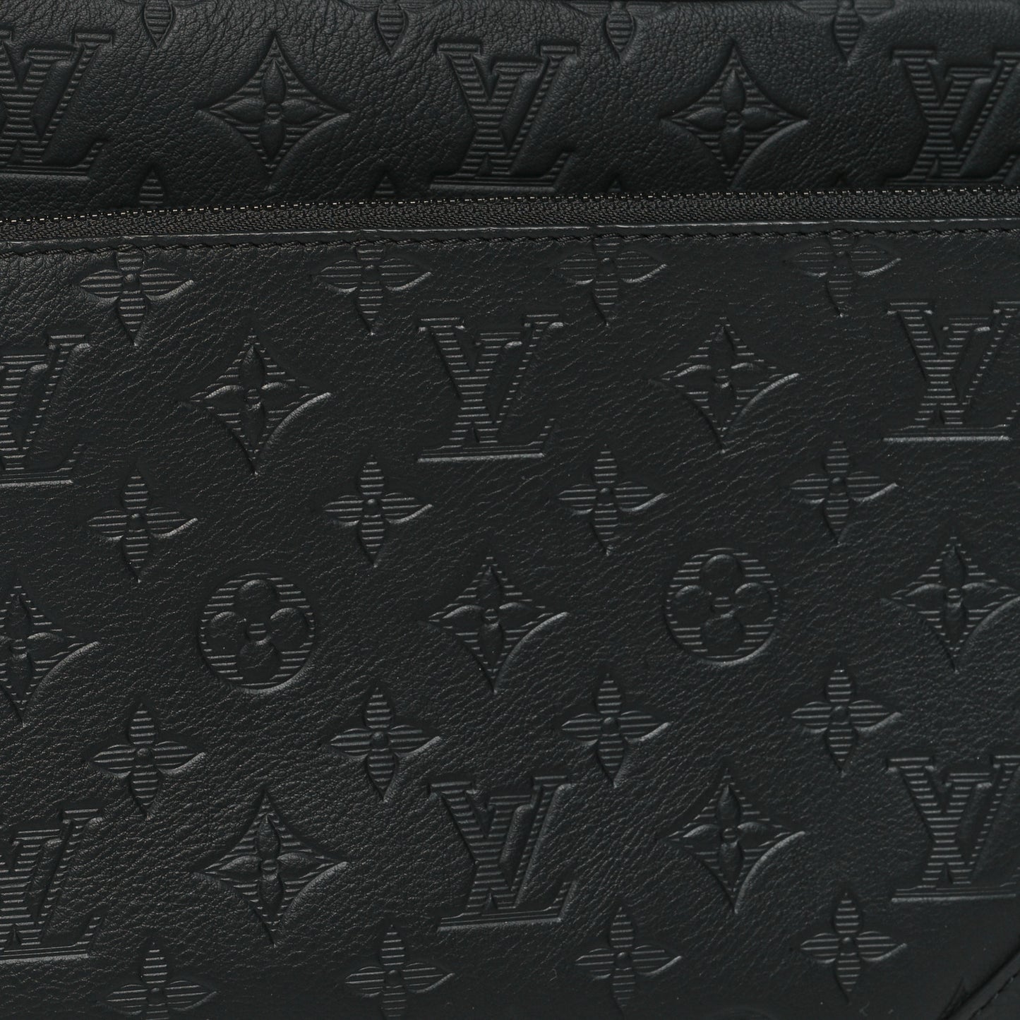 Calfskin Monogram Embossed Trio Messenger Black