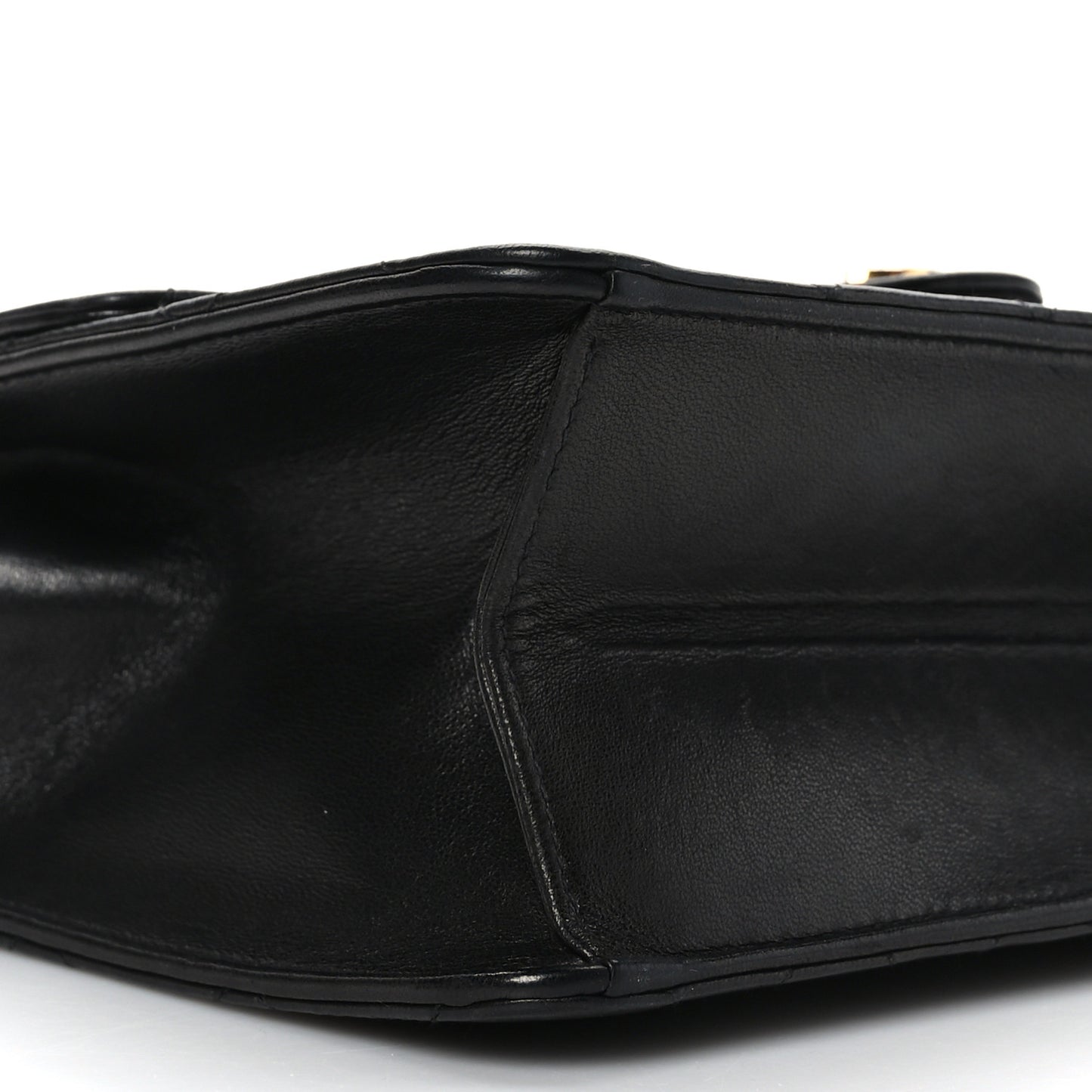 Lambskin Quilted Small Single Flap Black