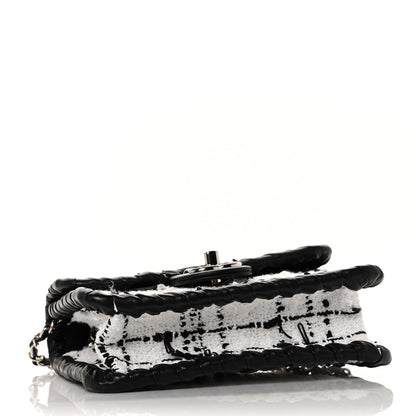 Chanel Tweed Braided Calfskin Mini My Own Frame Flap Grey Black 4 of 9
