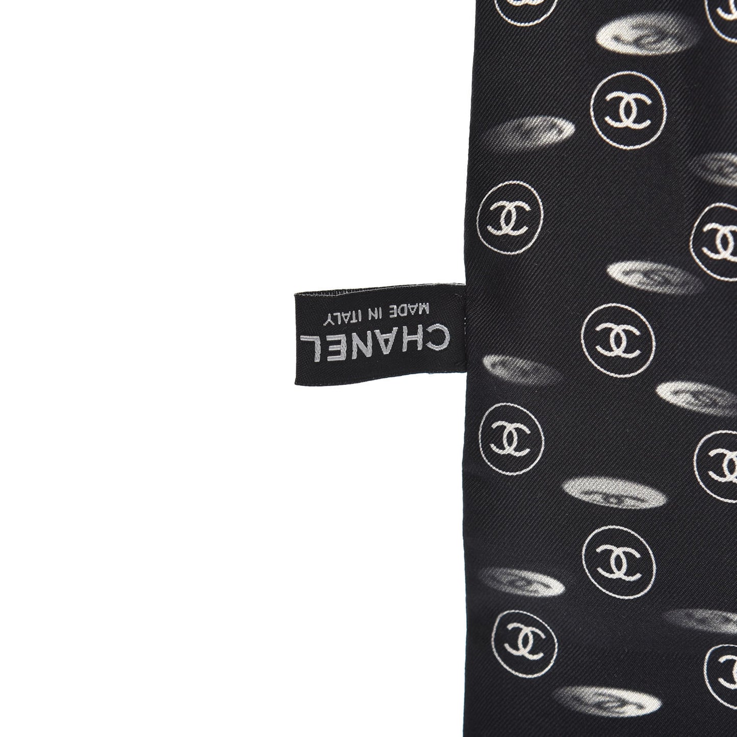 Silk CC Slim Bandeau Scarf Black