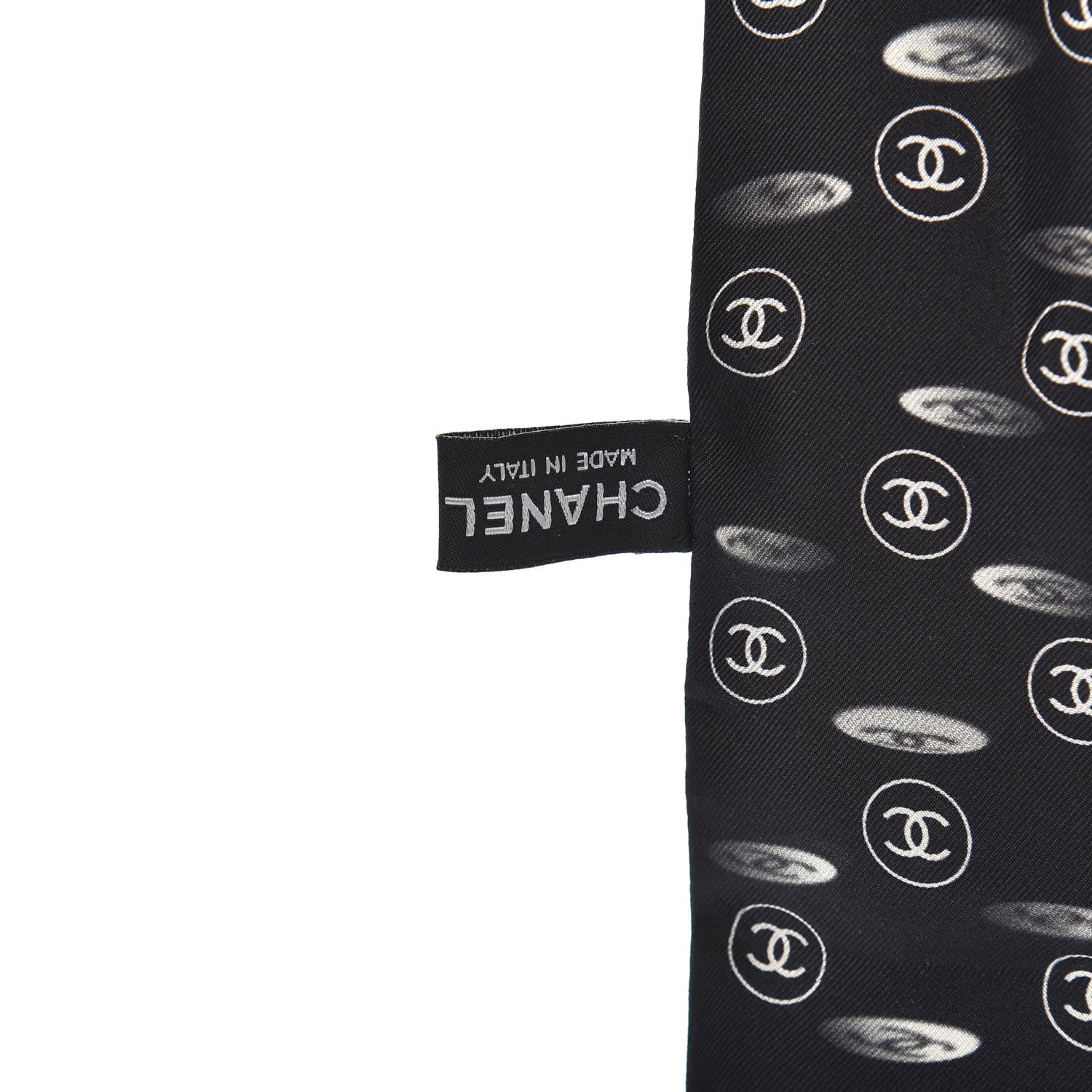 Chanel Silk CC Slim Bandeau Scarf Black 3 of 4