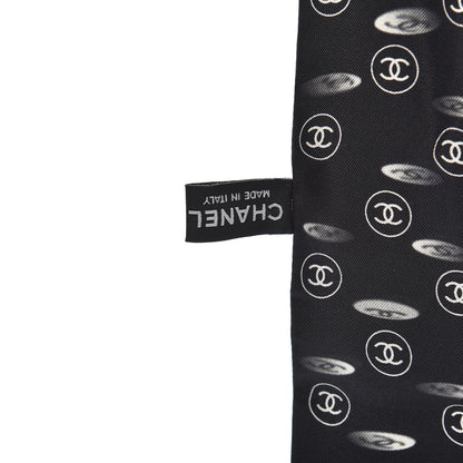 Chanel Silk CC Slim Bandeau Scarf Black 3 of 4