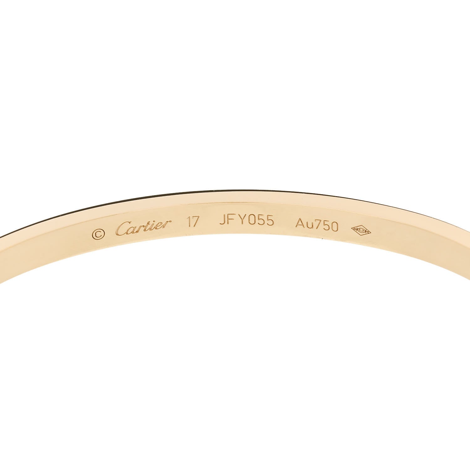 Cartier 18K Yellow Gold Small LOVE Bracelet 17 6 of 8