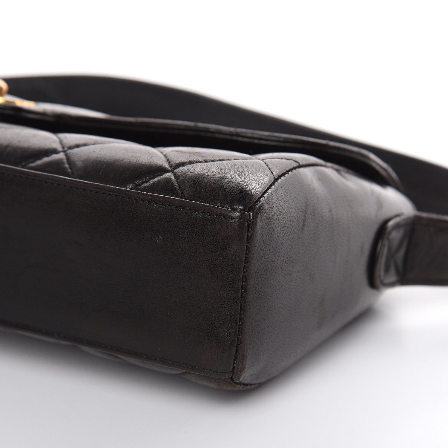 Chanel Lambskin Quilted East West Flap Black 10 of 22