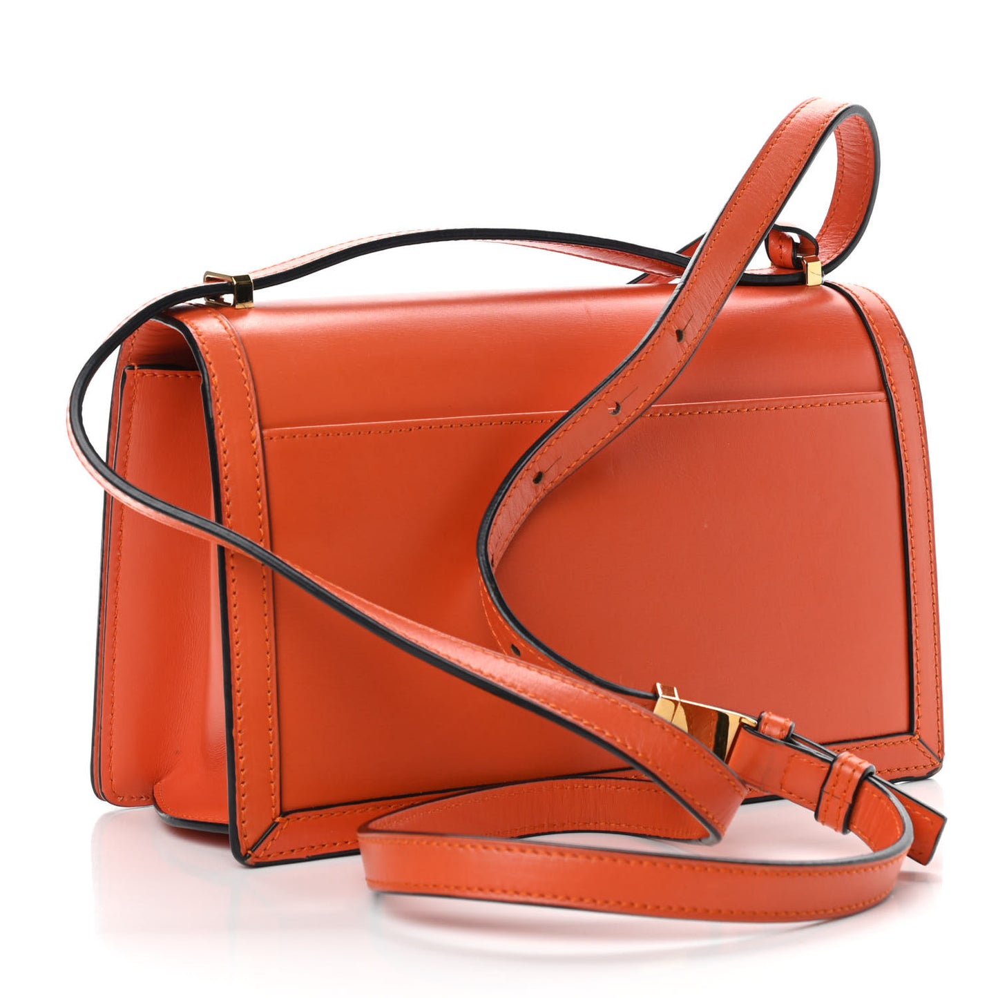 Calfskin Medium Barcelona Shoulder Bag Orange