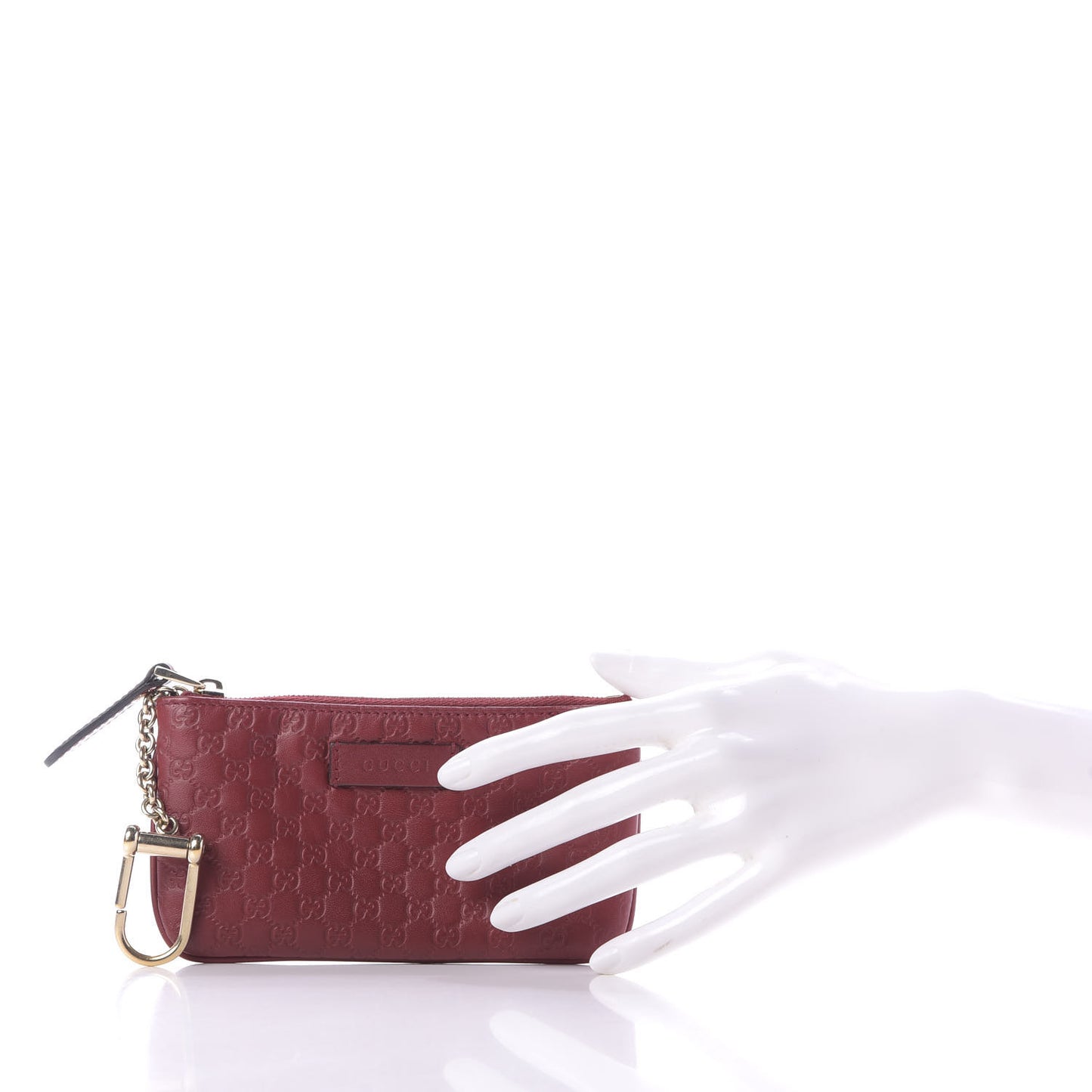 Microguccissima Key Ring Coin Case Hibiscus Red