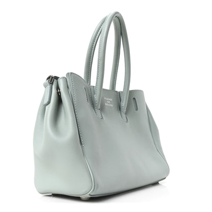 Balenciaga Smooth Calfskin Mini Bel Air Carry All Bag Mineral Green 3 of 9