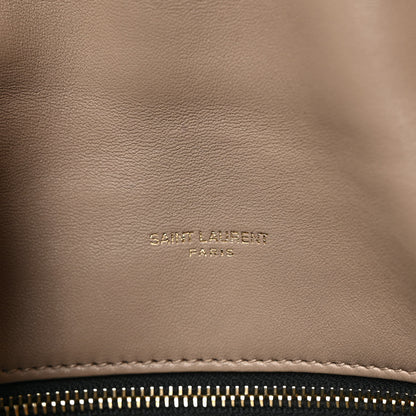 Saint Laurent Lambskin Quilted Toy Loulou Puffer Monogram Chain Satchel Nude Powder 6 of 10