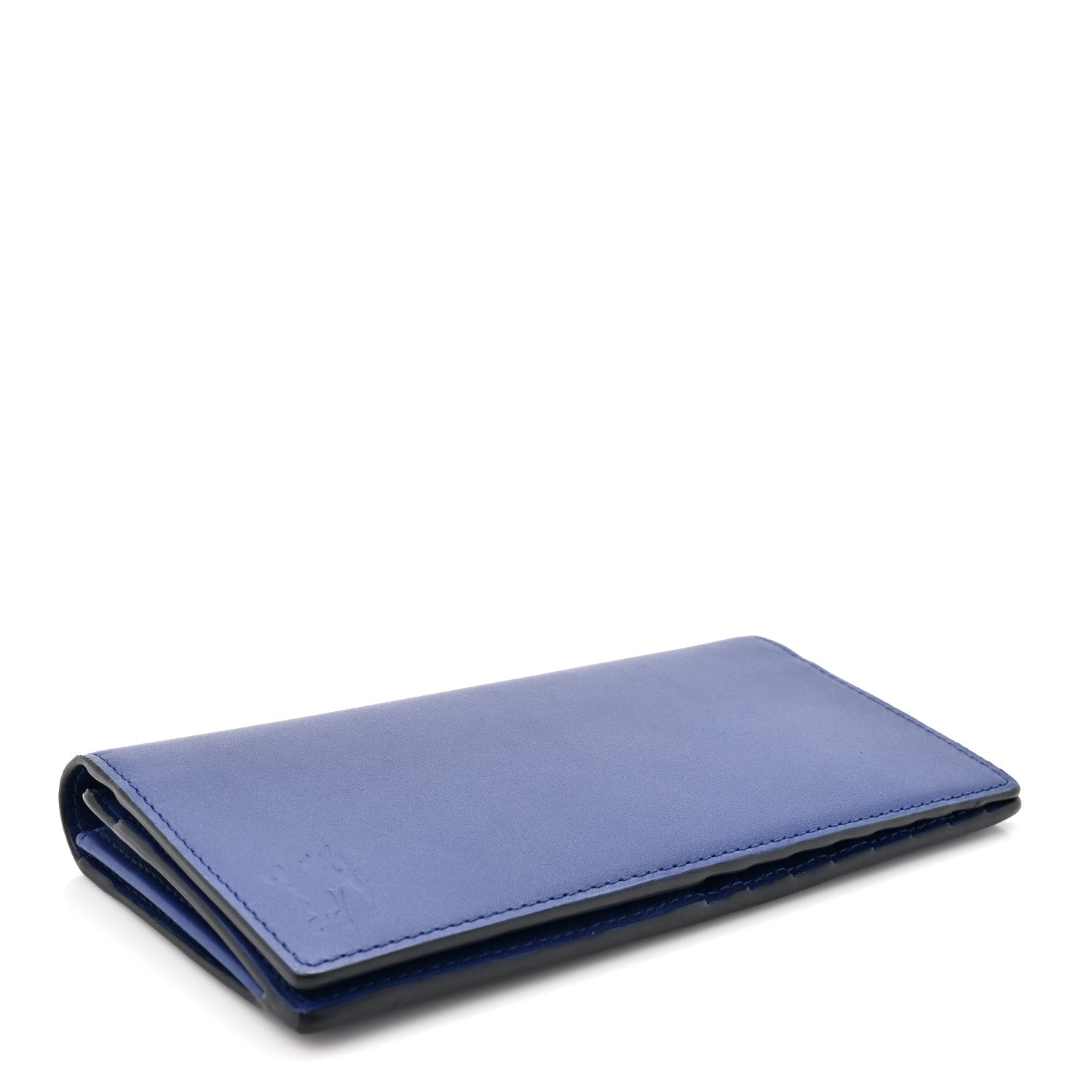 Burberry Calfskin Cavendish Continental Wallet Blue 4 of 8