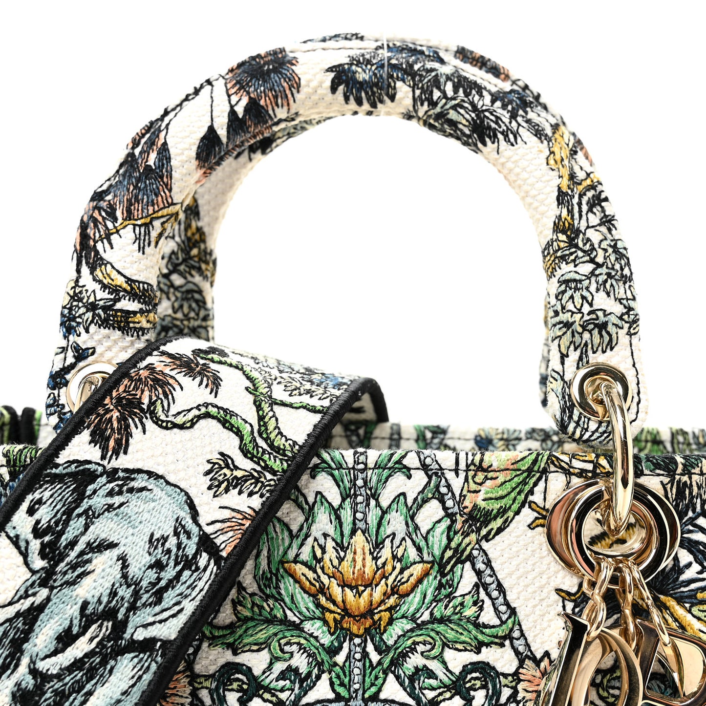 Canvas Embroidered Etoile de Voyage Medium Lady D-Lite Multicolor