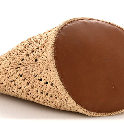 Saint Laurent Raffia Calfskin Large Panier Tote Naturel 9 of 12