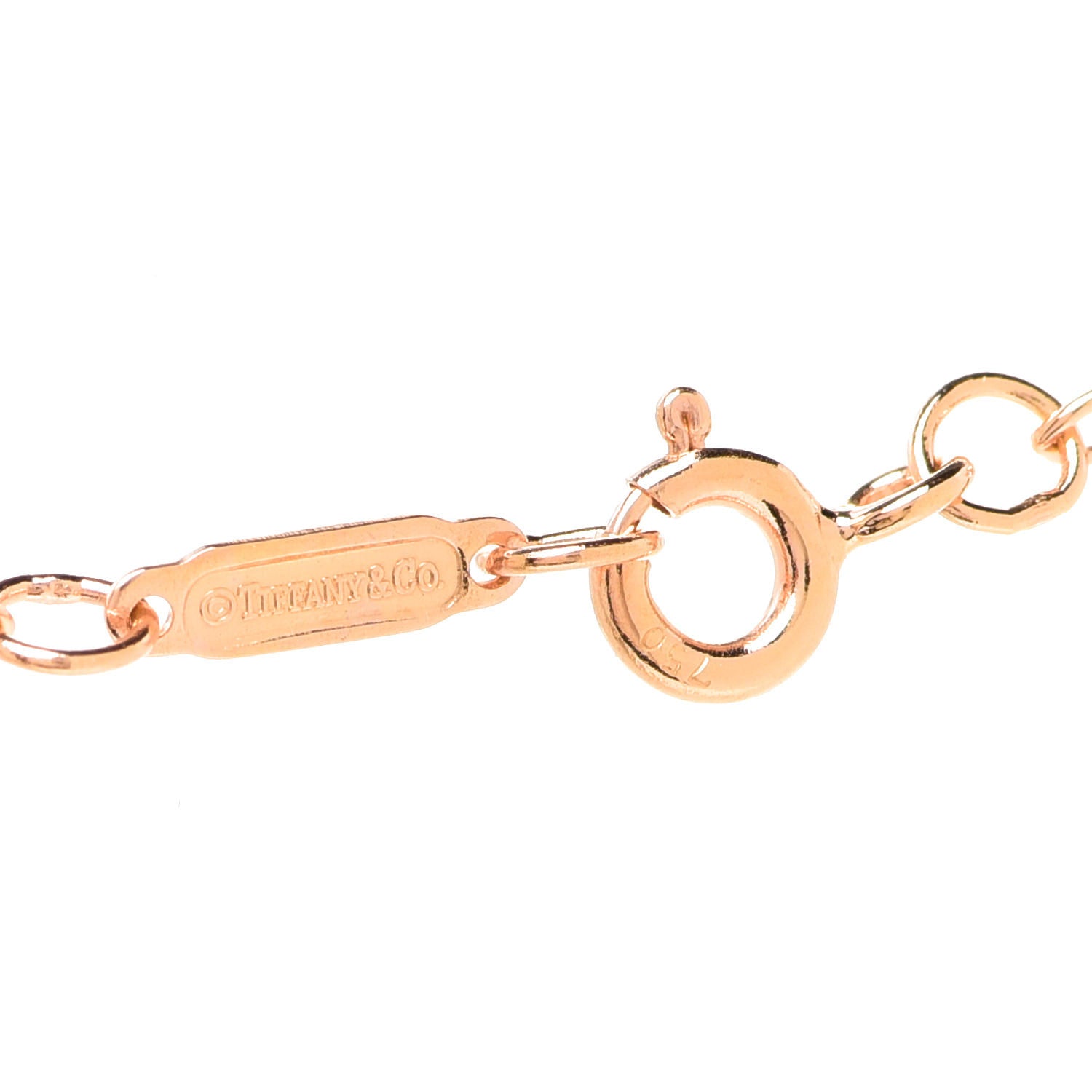 Tiffany 18K Rose Gold Oval Link Chain 24" 5 of 5
