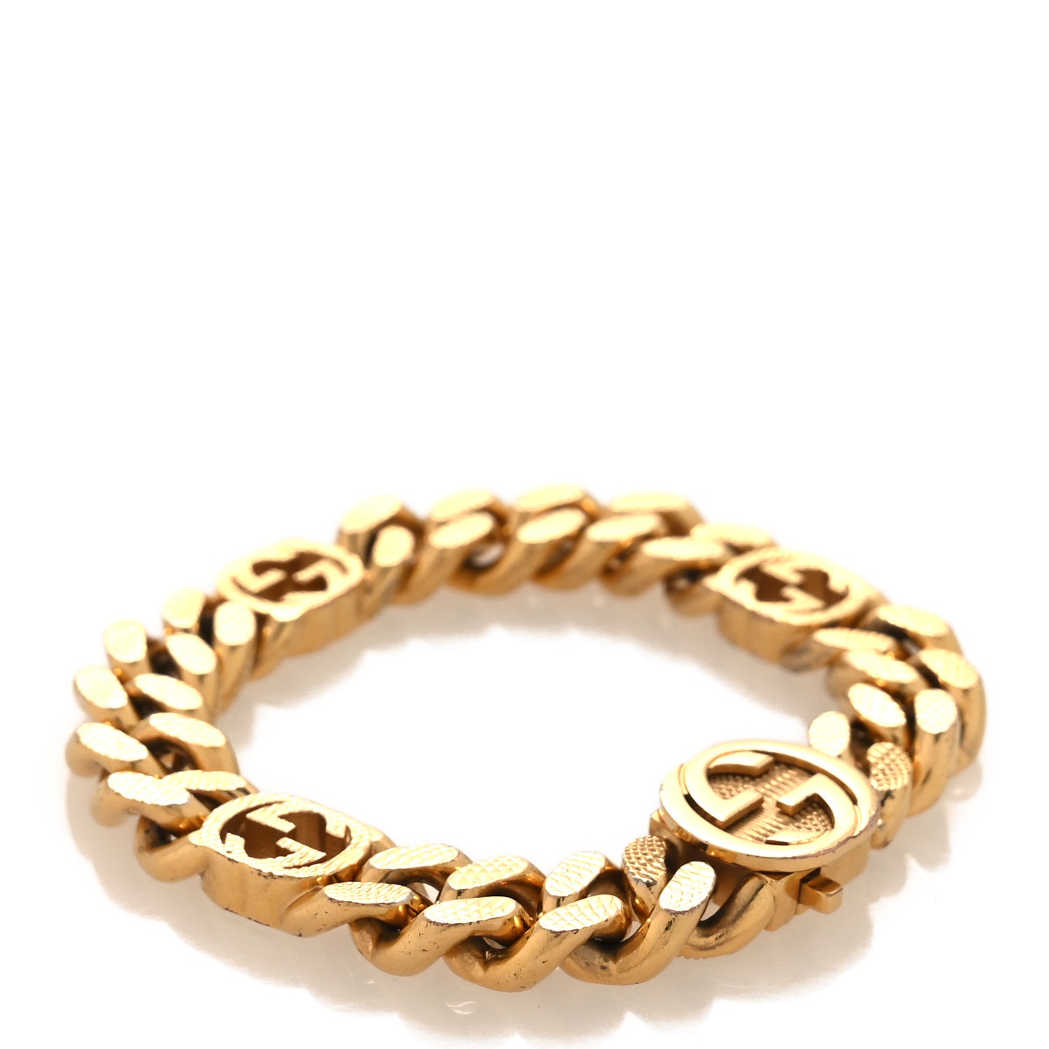 Gucci Interlocking G Curb Chain Bracelet S Gold 1832831 – FASHIONPHILE