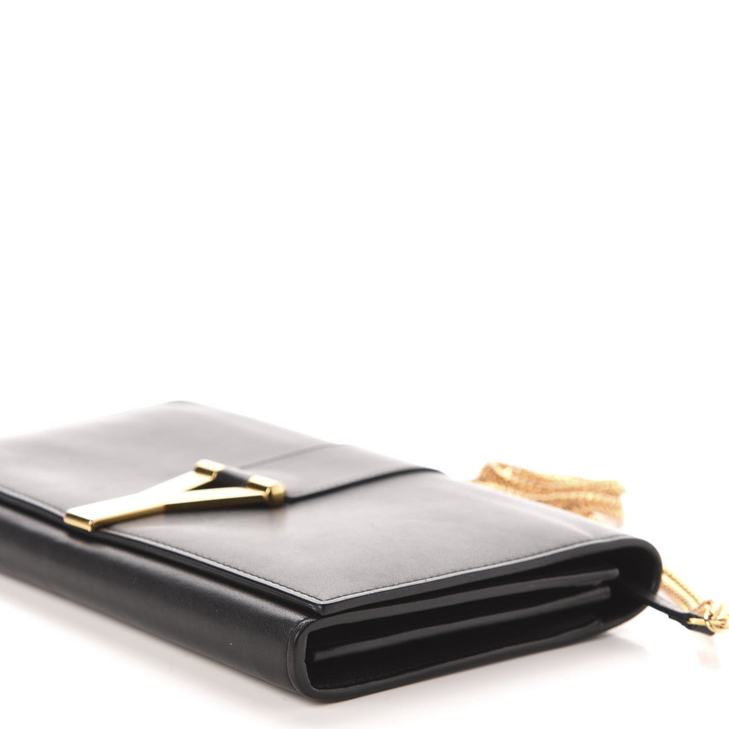 Calfskin Classic Y Ligne Chain Wallet Black