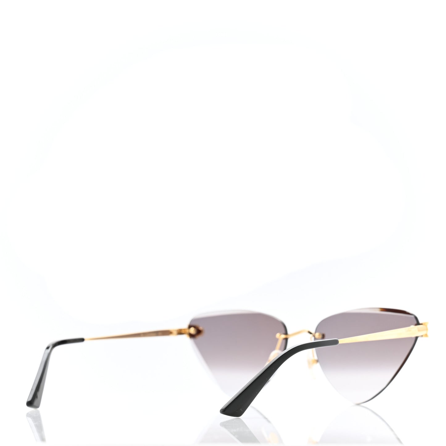 Panthere De Cartier Cat Eye Sunglasses CT0399S Gold Black